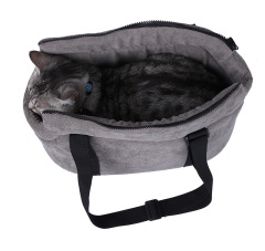New open-headed cat bag, portable pet bag for outings, portable cat bag for outings, shoulder bagMaterial: Cotton and linen