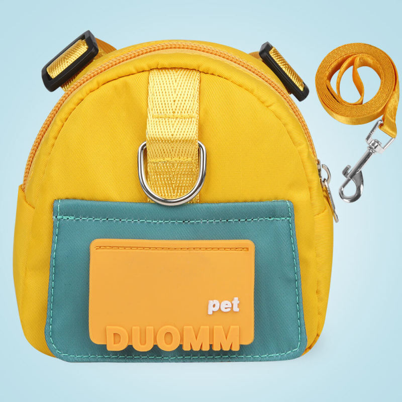 Small and medium-sized pet backpack with leash
