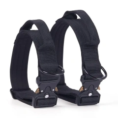 Personalized Tactical Dog Training Collar Nylon Adjustable Quick Release De Perros Collar with Handle for Medium Large Dogs