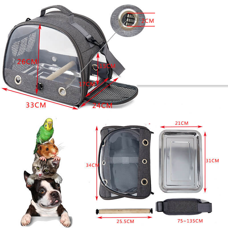 Folding bag for small pets going out, bird bag, parrot and pigeon bag