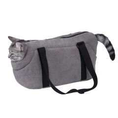 New open-headed cat bag, portable pet bag for outings, portable cat bag for outings, shoulder bagMaterial: Cotton and linen