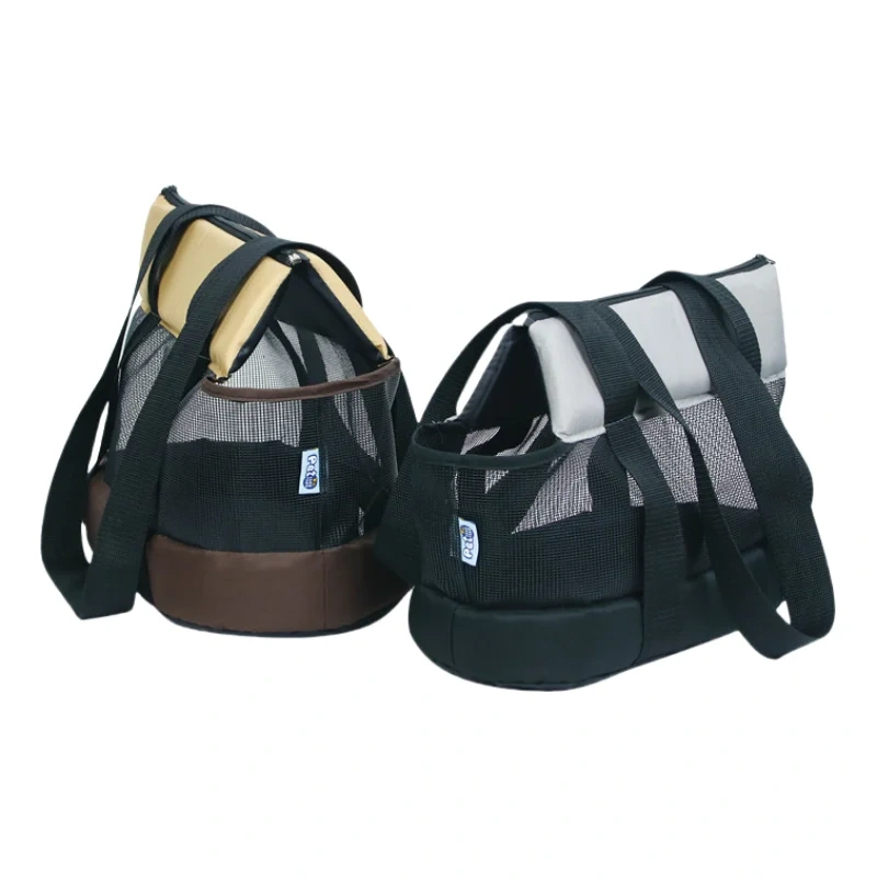Hot Sale Portable Pet Carrier Bag Breathable Stretch Thick Mesh Oxford Foldable Cat Dog Travel Backpack Shoulder Bags
