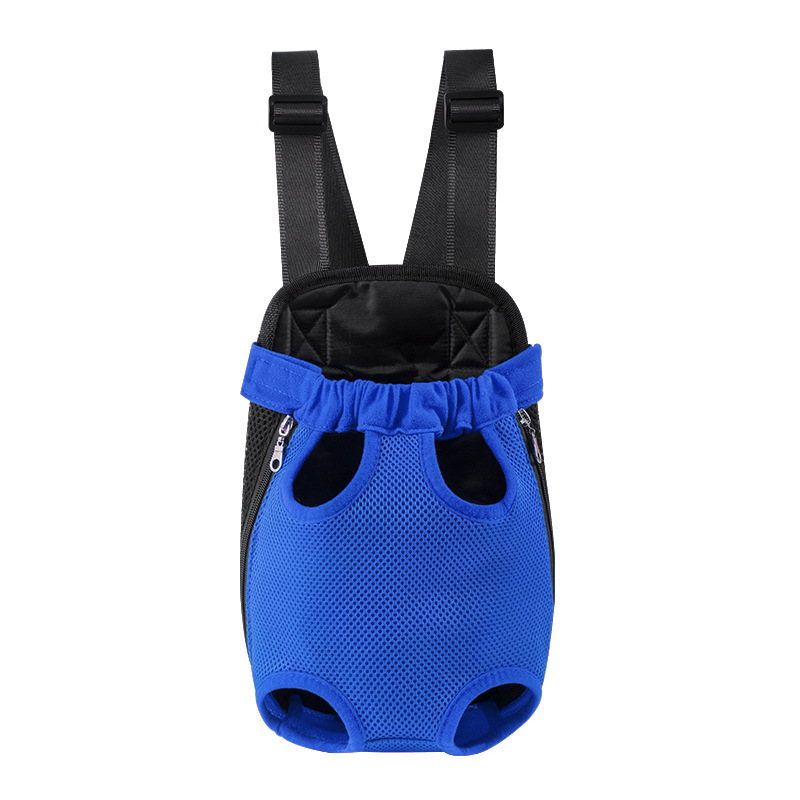 Pet chest bag, outdoor pet cat bag, dog mesh breathable and comfortable backpack, four-legged backpack