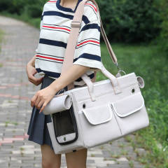 Large Crossbody portable breathable pet bag, portable pet bag