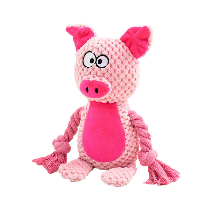 Plush sound-making cotton rope toys for pets, interactive bite-resistant toys for dogs