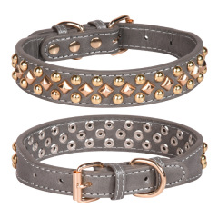 Anti-bite rivet medium and large dog collar