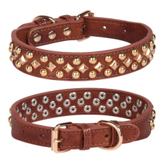Anti-bite rivet medium and large dog collar