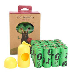 16 rolls of biodegradable pet poop bags with 1 dispense
