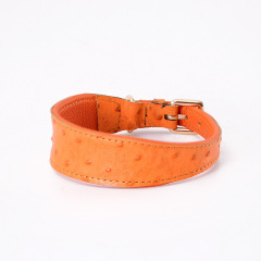 Heavy Duty Leather Dog Collar Soft and Strong Puppy Collar Adjustable Dog Training Collar