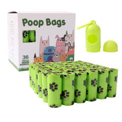 36 rolls of biodegradable pet poop bags with 1 dispenser