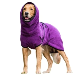 Hot Selling Luxury Pet Clothes Winter Warm Outfit With Hat Velvet Fleece Jacket Turtleneck Cozy Windbreaker For Large Dog Hiking