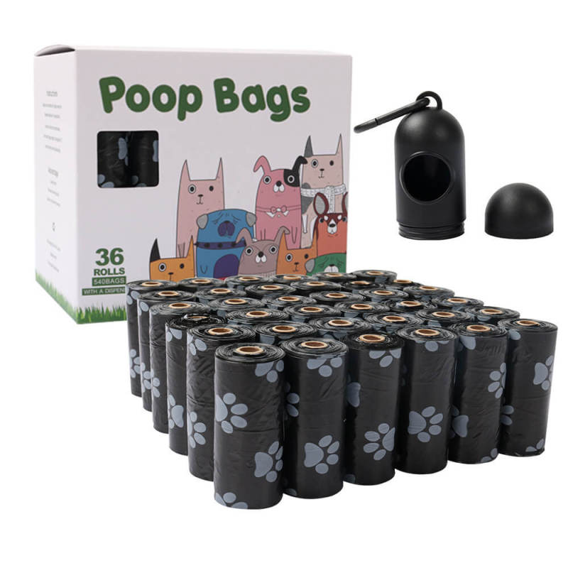 36 rolls of biodegradable pet poop bags with 1 dispenser