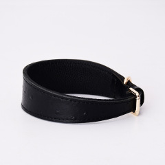 Heavy Duty Leather Dog Collar Soft and Strong Puppy Collar Adjustable Dog Training Collar