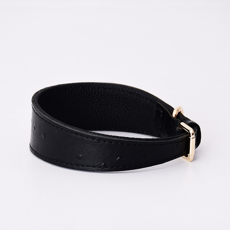Heavy Duty Leather Dog Collar Soft and Strong Puppy Collar Adjustable Dog Training Collar
