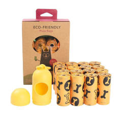 16 rolls of biodegradable pet poop bags with 1 dispense