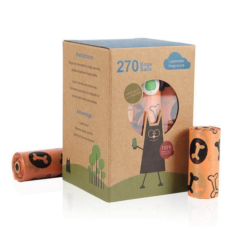 18 rolls of biodegradable pet poop bags