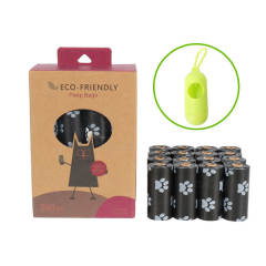 16 rolls of biodegradable pet poop bags with 1 dispense