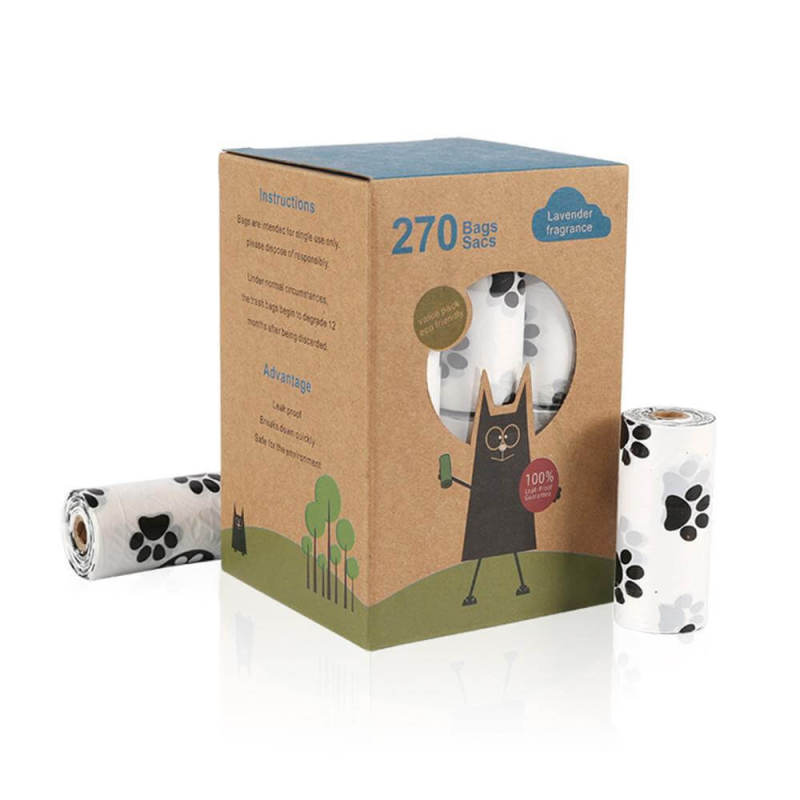 18 rolls of biodegradable pet poop bags
