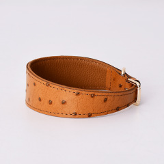 Heavy Duty Leather Dog Collar Soft and Strong Puppy Collar Adjustable Dog Training Collar