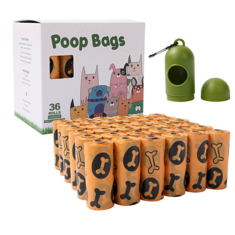36 rolls of biodegradable pet poop bags with 1 dispenser