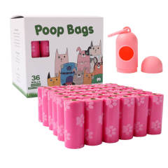 36 rolls of biodegradable pet poop bags with 1 dispenser