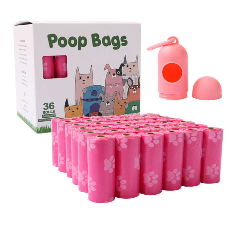36 rolls of biodegradable pet poop bags with 1 dispenser