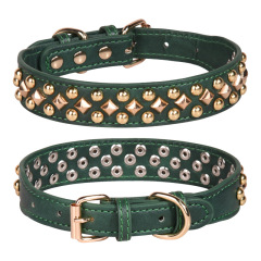 Anti-bite rivet medium and large dog collar