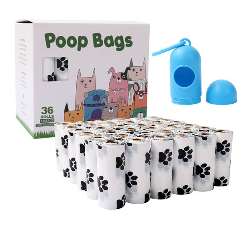 36 rolls of biodegradable pet poop bags with 1 dispenser