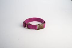 Engravable Vintage Metal Leather Dog Collar