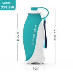 Pet water feeder dog travel cup Large capacity outdoor clamshell water bottle