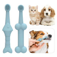 Silicone cat and dog toothbrush, pet dental and dog tooth care finger cots