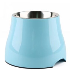 Pet food bowl protects cervical spine and prevents tipping of medium and large dog bowls