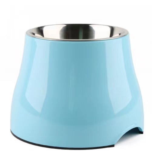 Pet food bowl protects cervical spine and prevents tipping of medium and large dog bowls