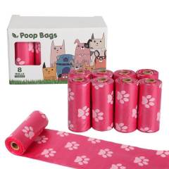 8 rolls of biodegradable pet dog poop bags