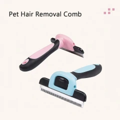 Wholesale Convenient Detachable Cat Cleaning Brush Easy Cleaning Non-slip Handle Durable Pet Steel Combs