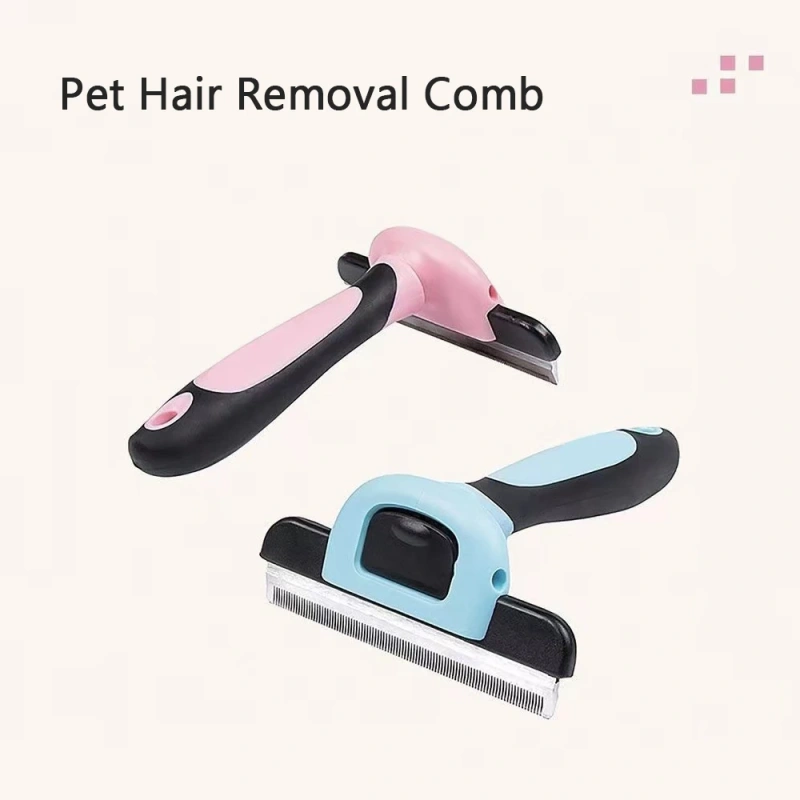 Wholesale Convenient Detachable Cat Cleaning Brush Easy Cleaning Non-slip Handle Durable Pet Steel Combs