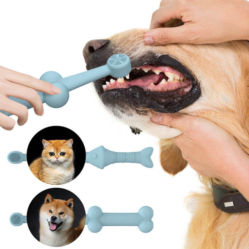 Silicone cat and dog toothbrush, pet dental and dog tooth care finger cots