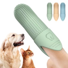 Silicone cat and dog toothbrush, pet dental and dog tooth care finger cots