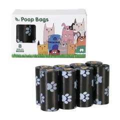 8 rolls of biodegradable pet dog poop bags