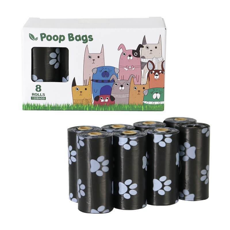 8 rolls of biodegradable pet dog poop bags