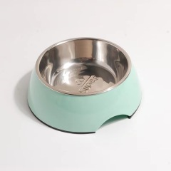 Pet-resistant stainless steel dog basin and cat basin classic round bowl