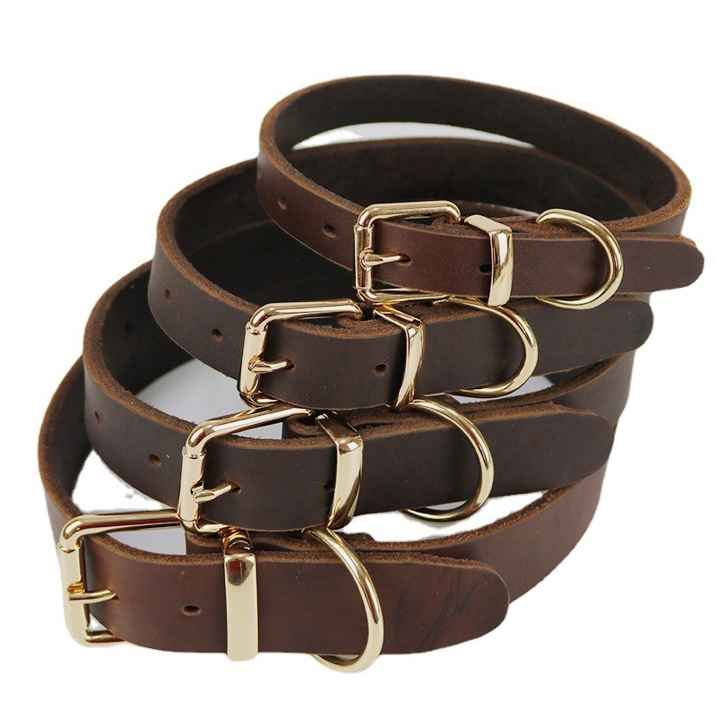 Top layer cowhide dog collars, medium and large dog collars