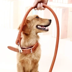 Outdoor pet Walking Leads Luxury Adjustable PU Pet Dog Collar And Leash Set for Large Medium Dog