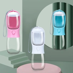 E-commerce hot sale bpa free eco-friendly material 2 in 1 cat water cup pet travel water bottle for dog