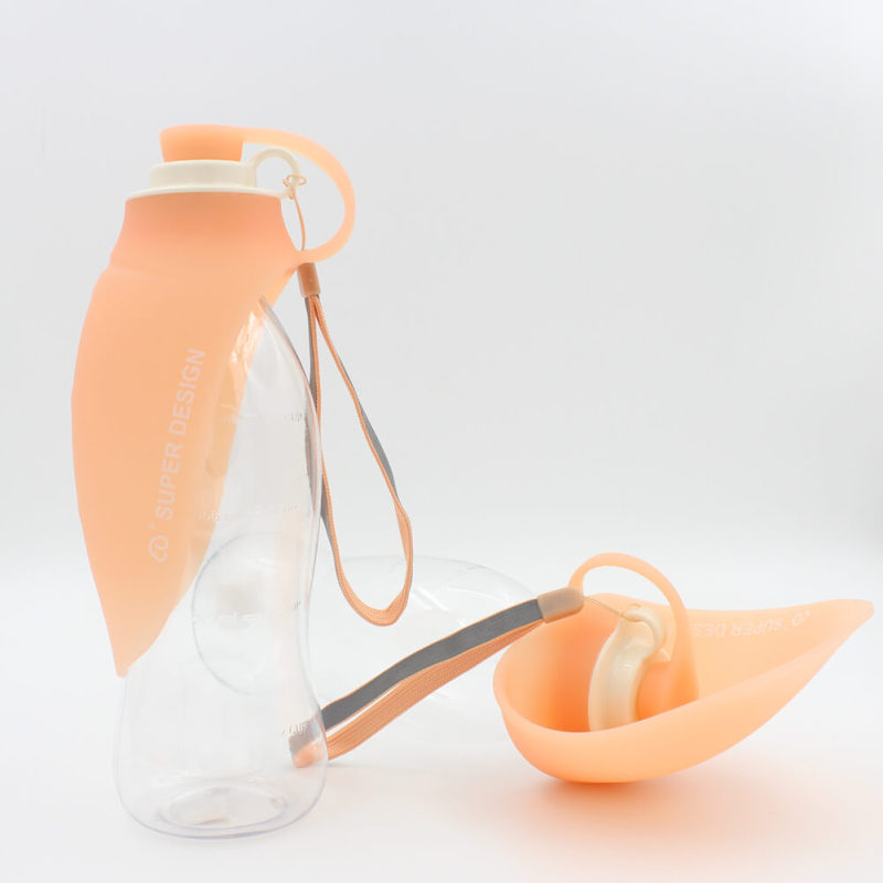 Pet water feeder dog travel cup Large capacity outdoor clamshell water bottle