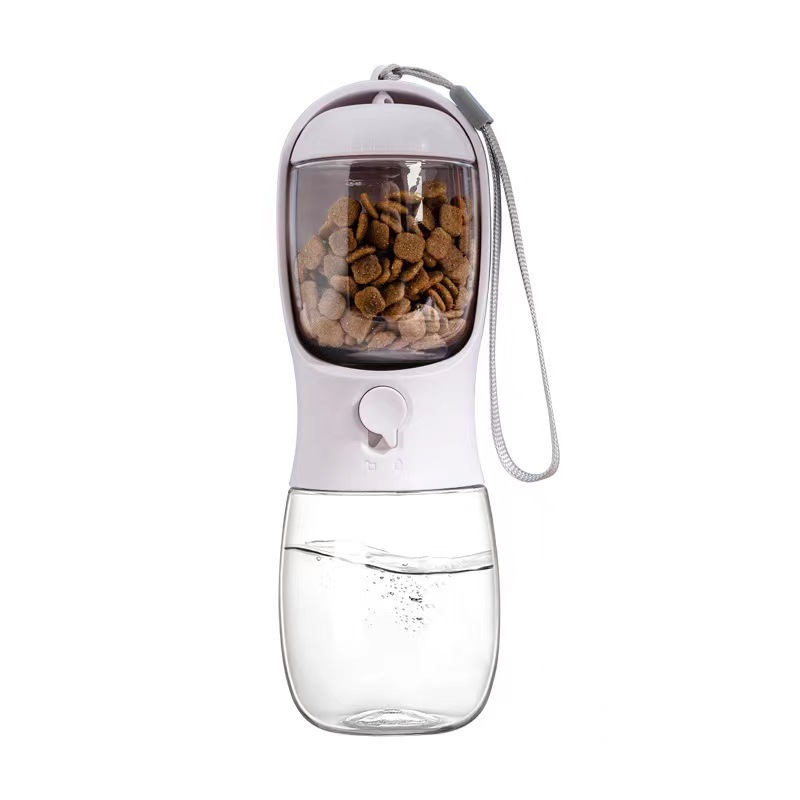 E-commerce hot sale bpa free eco-friendly material 2 in 1 cat water cup pet travel water bottle for dog