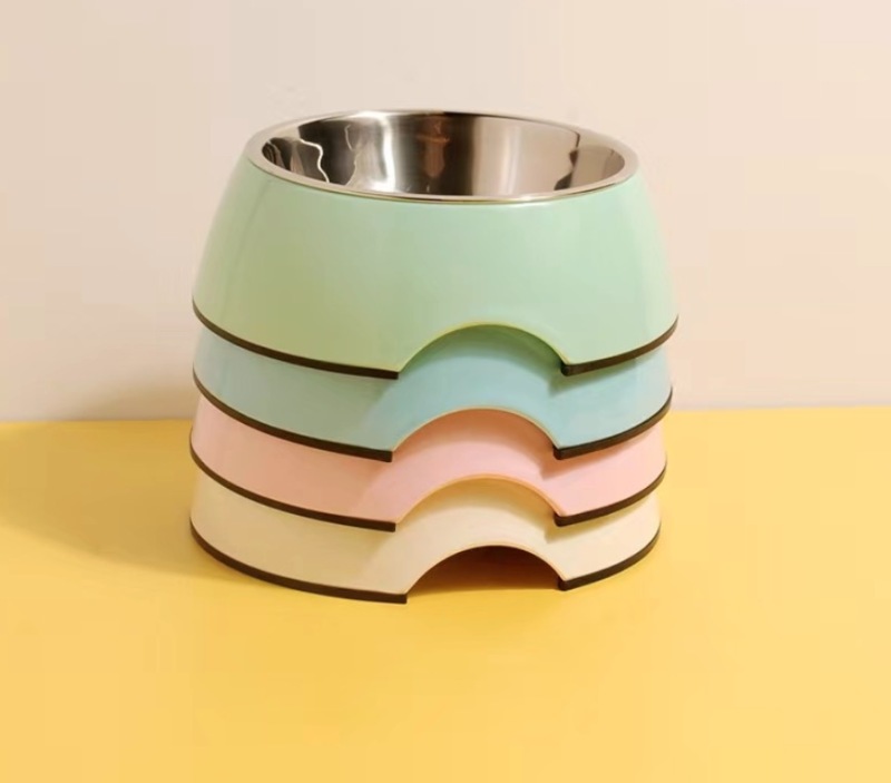 Pet-resistant stainless steel dog basin and cat basin classic round bowl