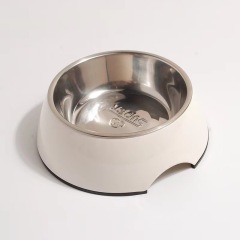 Pet-resistant stainless steel dog basin and cat basin classic round bowl
