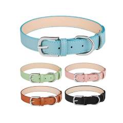 Adjustable PU leather solid color collar