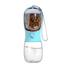 E-commerce hot sale bpa free eco-friendly material 2 in 1 cat water cup pet travel water bottle for dog